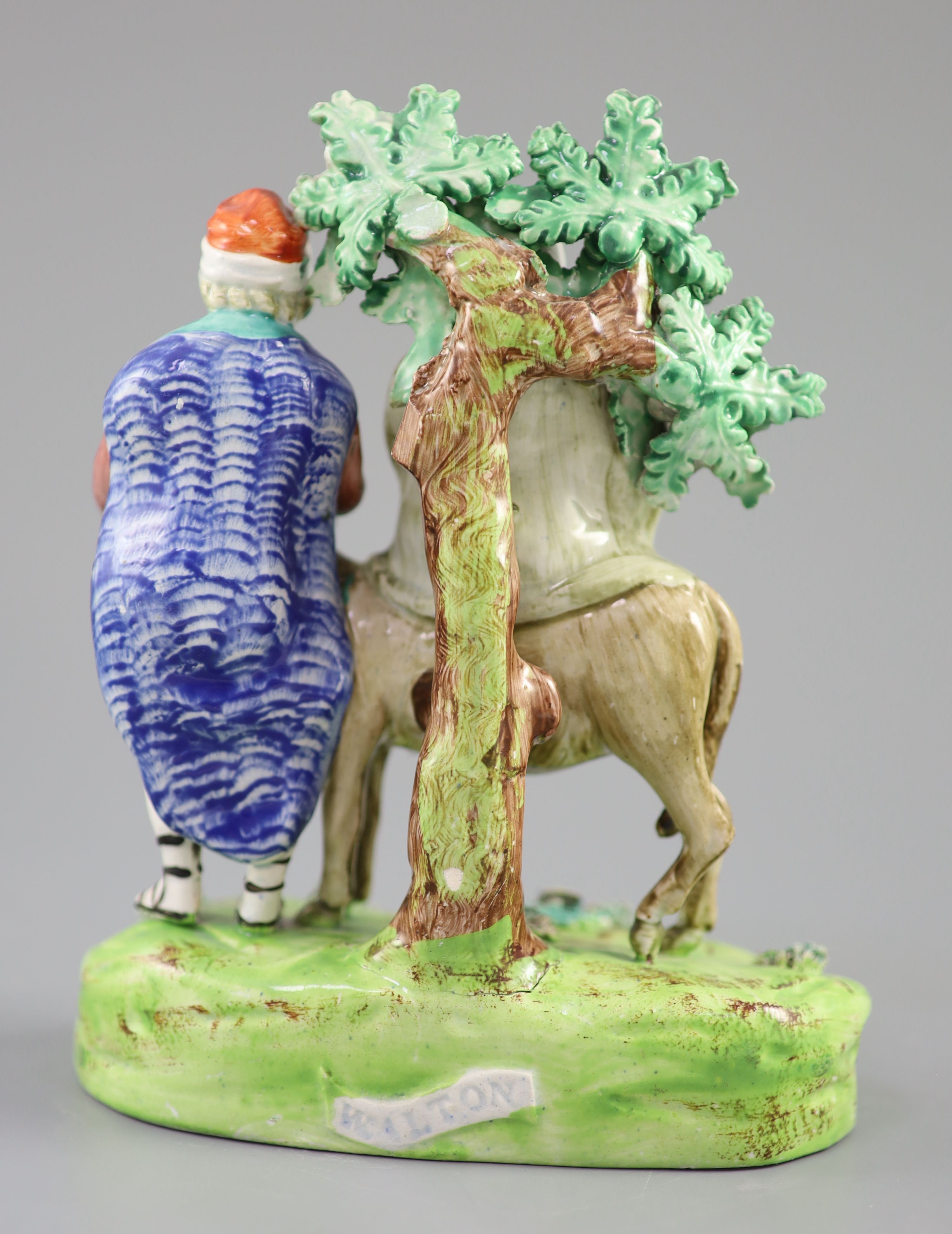 A John Walton of Burslem pearlware group Return from Egypt, 20cm high